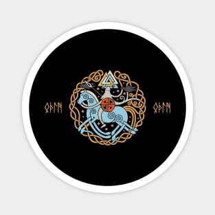 Odin and Sleipnir Norse Knotwork Magnet